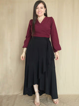 MAXIFALDA VUELOS GRANDES COLOR ENTERO