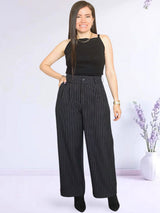PANTALÓN PALAZO SASTRE RAYAS