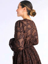 VESTIDO CORTO 2 CAPAS CHOCOLATE