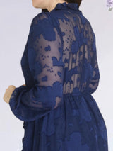 MAXIVESTIDO FULL BOBOS CON PRETINA AZUL