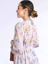 MAXIVESTIDO FULL BOBOS FLORES LILAS