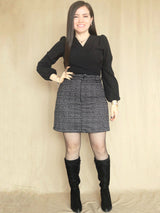 FALDA SHORT TWEED