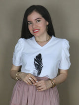 POLO ALGODÓN MANGA ABULLONADA