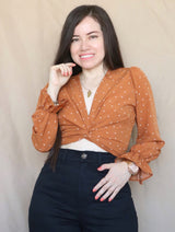 BLUSA ENVOLVENTE ESTAMPADA