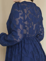 VESTIDO CORTO 2 CAPAS AZUL