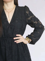 VESTIDO CORTO 2 CAPAS NEGRO