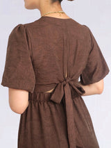 MAXIVESTIDO DOBLE PRETINA CHOCOLATE