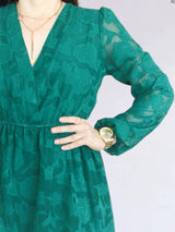 VESTIDO CORTO 2 CAPAS VERDE