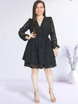 VESTIDO CORTO 2 CAPAS NEGRO