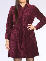 VESTIDO CORTO CAPA CAMISERO GAMUZADO