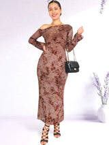 MAXIVESTIDO MESH ASIMÉTRICO