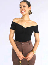 POLO RIB ESCOTE CORAZÓN CON PLIEGUES