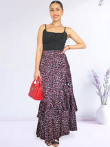 MAXIFALDA VUELOS PEQUEÑOS ESTAMPADO ANIMAL PRINT
