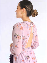 MAXIVESTIDO PRETINA MULTIAGUJA ESTAMPADO LILA (Outlet)