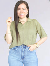 POLO TEJIDO CUELLO CAMISERO