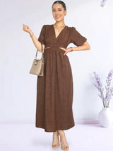 MAXIVESTIDO DOBLE PRETINA CHOCOLATE