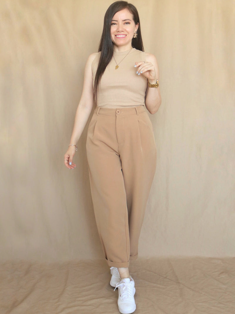 PANTALÓN SLOUCHY SASTRE CON TAPAS