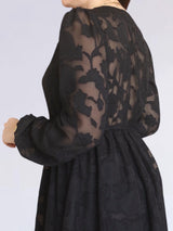 VESTIDO CORTO 2 CAPAS NEGRO