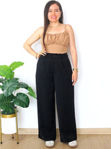 PANTALÓN PALAZO CON ELÁSTICO