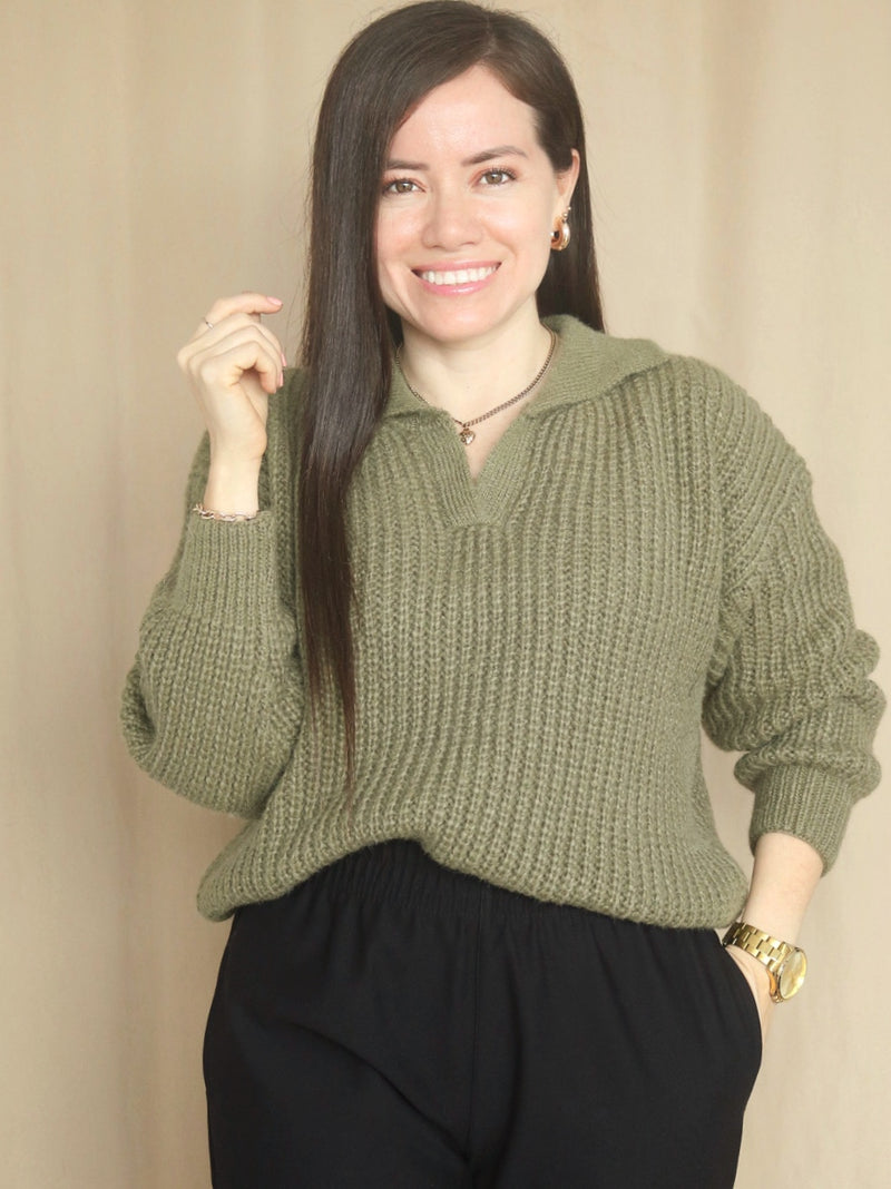 SWEATER CUELLO CAMISERO