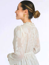 MAXIVESTIDO FULL BOBOS ESTAMPADO CREMOSO