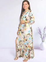 MAXIVESTIDO 2 TIEMPOS ESTAMPADO NUDE