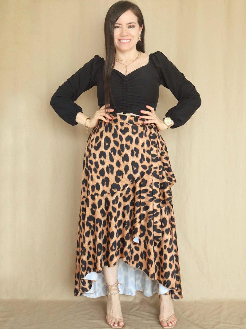 MAXIFALDA VUELOS GRANDES ESTAMPADA