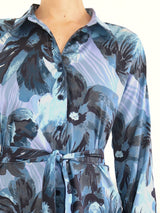 VESTIDO CORTO CAMISERO PRETINA ESPALDA MARMOLEADO ACERO