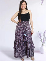 MAXIFALDA VUELOS PEQUEÑOS ESTAMPADO ANIMAL PRINT