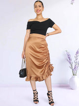 FALDA CON REGULADOR COLOR ENTERO