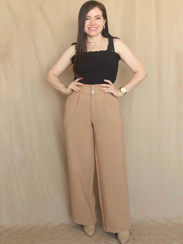 PANTALÓN PALAZO CON ELÁSTICO