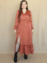 MAXIVESTIDO 2 TIEMPOS ESTAMPADO LACRE