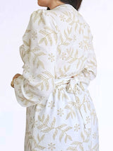 MAXIVESTIDO HEBILLA ESTAMPADO IVORY