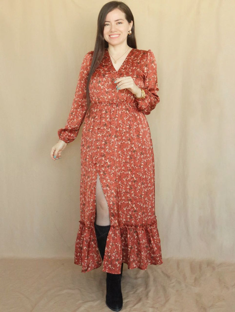 MAXIVESTIDO 2 TIEMPOS ESTAMPADO LACRE