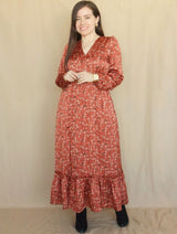 MAXIVESTIDO 2 TIEMPOS ESTAMPADO LACRE