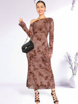 MAXIVESTIDO MESH ASIMÉTRICO