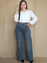 PANTALÓN PALAZO JEAN SEMI ESTRETCH