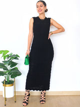 MAXIVESTIDO TEJIDO ONDAS