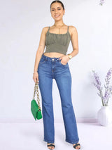 PANTALÓN FLARE JEAN SUPER ESTRETCH