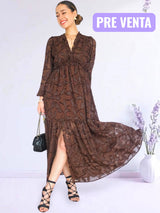 MAXIVESTIDO FULL BOBOS CHOCOLATE