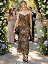 MAXIVESTIDO TIRAS MESH NUDO VERDE