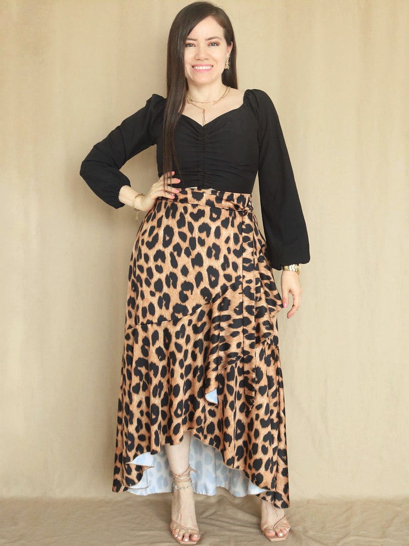 MAXIFALDA VUELOS GRANDES ESTAMPADA