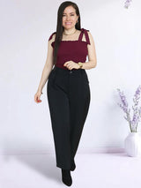 PANTALÓN SLOUCHY SASTRE TAPAS NEGRO