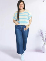 POLO TEJIDO CON FRANJAS