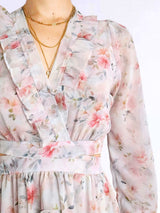 MAXIVESTIDO FULL BOBOS DOBLE PRETINA FLORES ROSAS
