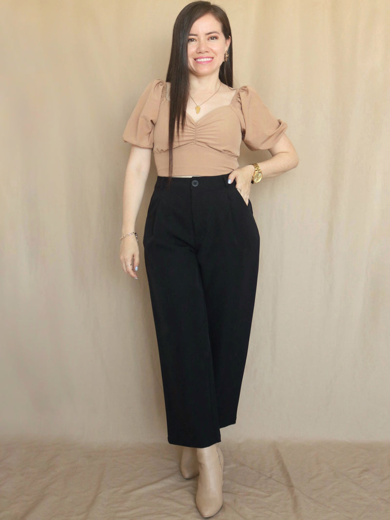PANTALÓN SLOUCHY SASTRE CON TAPAS