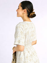 MAXIVESTIDO PRETINA DRAPEADA IVORY