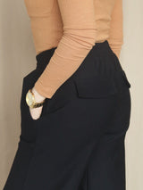 PANTALÓN BUZO PALAZO NEGRO
