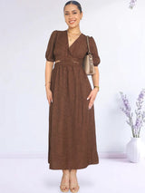 MAXIVESTIDO DOBLE PRETINA CHOCOLATE