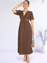 MAXIVESTIDO DOBLE PRETINA CHOCOLATE